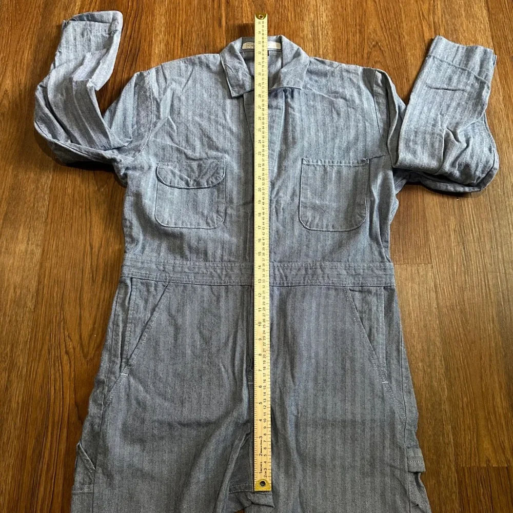 Big Ben Coveralls Mens 38 Blue Good Herringbone Vintage Workwear Boiler Suit